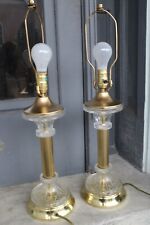 Vintage Pair Crystal/Gold Lamps Beautiful picture