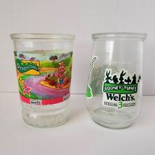 Vintage Welch’s '90's Jelly Jar Glasses Set Of 2 Dragon Tales & Looney Tunes picture