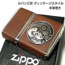 Zippo Armor Case Lighter Lupin the Third Lupin Metal Black Leather Roll Japan picture