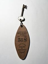 Vintage 1920’sJen’s Marie Hotel Ponca City Oklahoma Skeleton Key And Fob picture