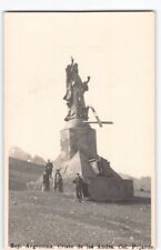 Jesus Christ Peace Monument~1904 Argentina-Chile South America RPPC Postcard -P5 picture