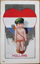 Dutch Cupid 1910 Ullman Postcard, National Cupid Series 75, Holland Netherlands picture