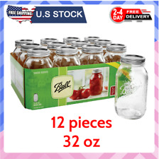 Ball Mason Regular Mouth Quart Jars with Lids and Bands 12, Count picture