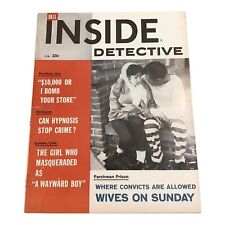 INSIDE DETECTIVE-FEB. 1960-BOMB-HYPNOSIS-CRIME-MASQUERADED-THIEVES-DEATH picture