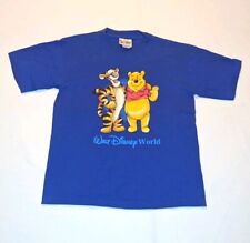 Vintage Winnie The Pooh T Shirt Walt Disney World Kids 90's Tigger Blue Medium picture