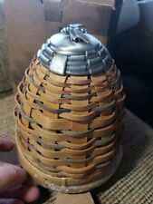 Longaberger Collectors Club -  Bee Hive Basket - 3 Pewter Bees & Box NEW picture