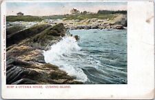 Surf and Ottawa House, Cushing Island Maine- Private Mailing Postcard c picture