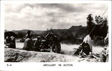 Artillery in Action ~ US Army real photo postcard RPPC ~ probably WWII picture
