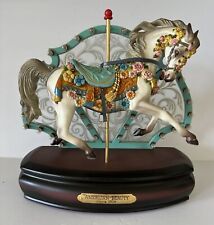 Enesco Carousel Horse American Beauty Circa 1926 Musical Box Tested & Works picture