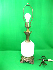 M.C. CO GIM 644 Antique Lamp - Brass with White Glass Ribbed Globe picture