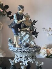 Large  Italian Vintage Porcelain Figurine Statue, 23 