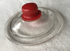 Original LID for TOM'S JAR, Embossed RED KNOB, Gallon Glass Lid w/ Chip picture