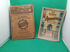 1934 Dr Miles Almanac Nervine medicine Clark County IN Farm Account book lot 2 picture