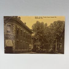 Battle Street Manassas VA Postcard Peoples National Bank Street Scene 1912 picture