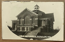 Randolph Nebraska New ME Church Antique Photo Postcard c1910 picture