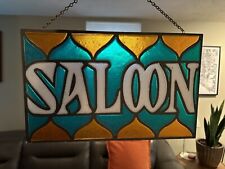 Vintage Saloon Stained Glass/Plexi Bar Sign picture