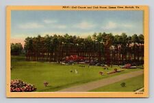 Postcard Golf Course & Club House Norfolk Virginia VA, Vintage Linen K19 picture