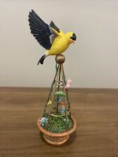 Danbury Mint Garden Melody Goldfinch Songbird Bird Sculpture picture