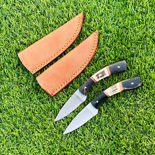 LOT OF 2 PCS HANDMADE D2 Steel Blade FULL TANG Hunting Skinning Knife EX-11015 picture