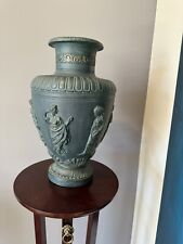 Vtg   Austin Sculpture 1972 Neoclassical Faux Bronze Decorative Vases Urns-14” picture