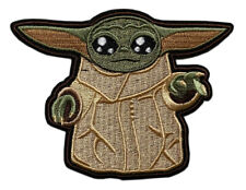 Baby Child Yoda Mandalorian Embroidered Patch (3.5 inch - Hook Fastener - MY51) picture