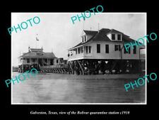 OLD LARGE HISTORIC PHOTO OF GALVESTON TEXAS THE BOLIVAR QUARANTINE STATION 1910 picture