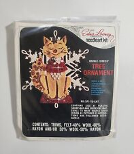 Cat - Edna Looney Vintage Felt Sequins Tree Ornament Kit - 5F1-TO-CAT picture