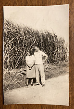 1930s New Orleans Louisiana Sugar Cane Field Young Man & Woman Fashion Photo picture