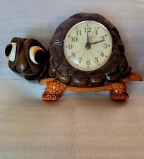 Turtle Shaped Wall Clock - Vintage 1970s  By New Haven WORKS- picture