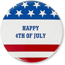 Independence Day Pins round Buttons Lapel for Men Women, American Flag Badges picture