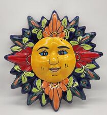 VTG Talevera Mexican Pottery Sun Garden Art Colorful 10