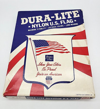 Vintage Dura-Lite Dettra American Flag 3' x 5' Nylon Maximum Flyability Boxed picture