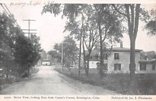 KENSINGTON, BERLIN, CT ~ STREET EAST FROM UPSON'S CENTER, FITZSIMONS PUB ~ 1910s picture