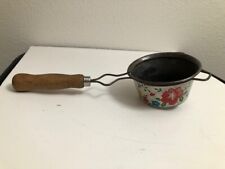 Vintage Miracle Gem Small Metal Strainer Floral Pattern 1970's Decor 7 1/2