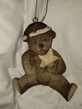 Vintage Wood Bear Ornament picture
