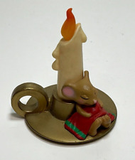 Hallmark Merry Miniature Mouse Sleeping Against A Candle picture