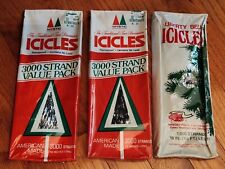 3 packages Vintage Christmas Icicles 7000 Strands NEW  (Unopened) Mystic Liberty picture