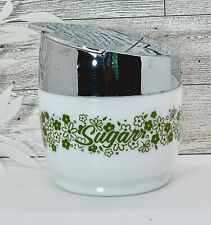 Vintage Gemco Suger Bowl Dispenser with stainless steel top.  Pyrex Spring Daisy picture