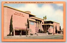 Mutual Don Lee Broadcasting System Hollywood California CA Linen Postcard picture