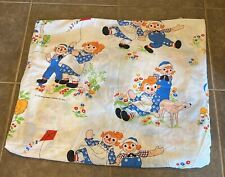 Vintage 1970's Raggedy Ann And Andy Twin Fitted Bedsheet picture