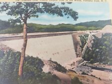 C 1949 Fontana Dam 4th Largest in the World NC Linen Vintage Postcard picture