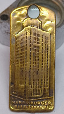 Vintage Brass The Harrisburger Hotel Room Key Fob & Key Harrisburg, PA #1206 picture