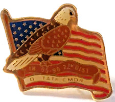 VFW Indiana 7th District 1995-1996 Comdr. D. Tate Flag Lapel Pin (100623) picture