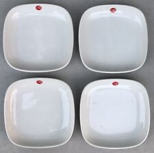 Vintage Continental Airlines Small Plate Dish CAL Red Logo Square Set of 4 - New picture