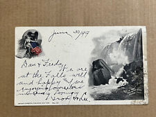 Private Mailing Card Postcard Livingston Niagara Falls 1899 Rock Ages Patriotic picture