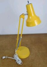 Vintage LUXO Articulating Drafting Desk Lamp Yellow Mid Century Modern With Base picture