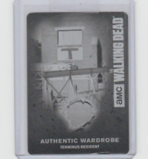 WALKING DEAD SEASON 4.1 PRINTING PLATE FOR TERMINUS RESIDENT WARDROBE CARD 1/1 picture
