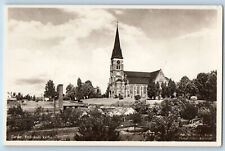 Torsby Varmland Sweden Postcard Fryksande Church c1920's Antique RPPC Photo picture