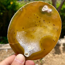 130G Natural and Beautiful Agate Geode Druzy Slice Extra Large Gem picture
