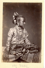 Ceylon, Sinhalese girl, Sinhalese girl vintage albumen print, print print a picture